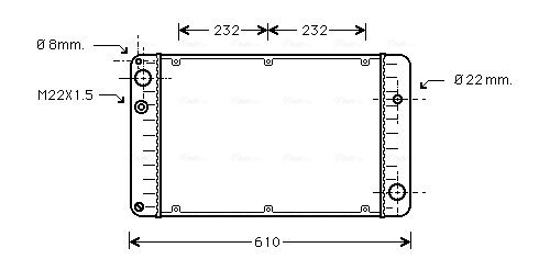 Obrázok Výparník klimatizácie AVA QUALITY COOLING  OLV167