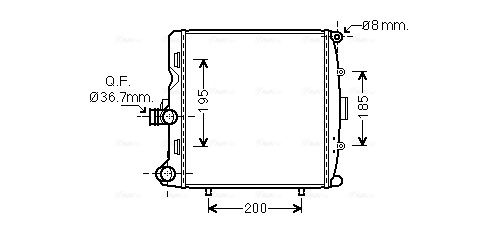 Obrázok Chladič motora AVA QUALITY COOLING  PR2055