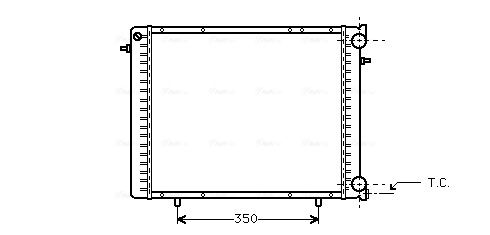 Obrázok Chladič motora AVA QUALITY COOLING  RT2045