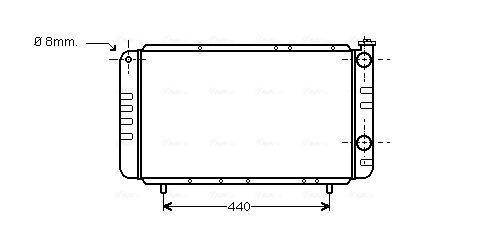 Obrázok Chladič motora AVA QUALITY COOLING  RT2058