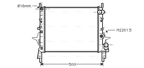 Obrázok Chladič motora AVA QUALITY COOLING  RT2158