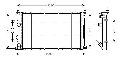 Obrázok Chladič motora AVA QUALITY COOLING  RT2361