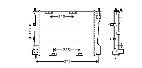 Obrázok Chladič motora AVA QUALITY COOLING  RT2554