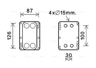 Obrázok Chladič motorového oleja AVA QUALITY COOLING  RT3631