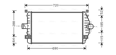 Obrázok Chladič plniaceho vzduchu AVA QUALITY COOLING  RT4277