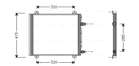 Obrázok Kondenzátor klimatizácie AVA QUALITY COOLING  RT5235