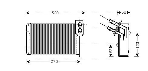 Obrázok Výmenník tepla vnútorného kúrenia AVA QUALITY COOLING  RT6048