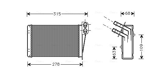 Obrázok Výmenník tepla vnútorného kúrenia AVA QUALITY COOLING  RT6228