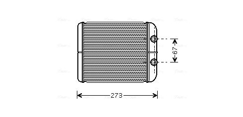 Obrázok Výmenník tepla vnútorného kúrenia AVA QUALITY COOLING  RT6343
