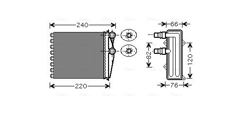 Obrázok Výmenník tepla vnútorného kúrenia AVA QUALITY COOLING  RT6380