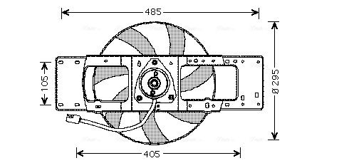 Obrázok Ventilátor chladenia motora AVA QUALITY COOLING  RT7528