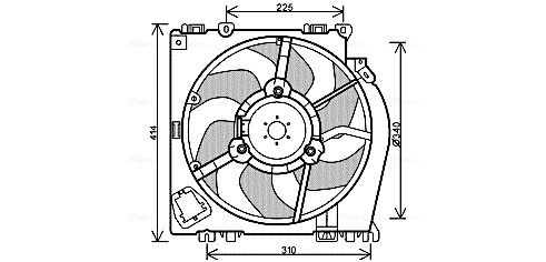 Obrázok Ventilátor chladenia motora AVA QUALITY COOLING  RT7542