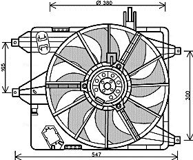 Obrázok Ventilátor chladenia motora AVA QUALITY COOLING  RT7544