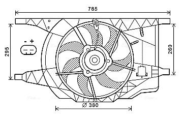 Obrázok Ventilátor chladenia motora AVA QUALITY COOLING  RT7546