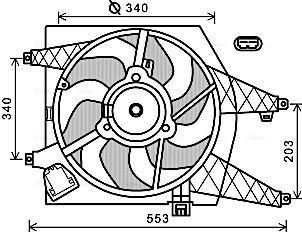 Obrázok Ventilátor chladenia motora AVA QUALITY COOLING  RT7548