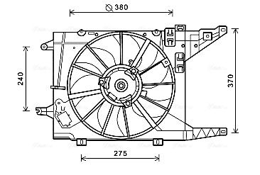 Obrázok Ventilátor chladenia motora AVA QUALITY COOLING  RT7550