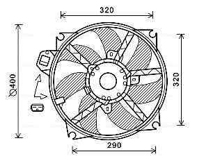 Obrázok Ventilátor chladenia motora AVA QUALITY COOLING  RT7563