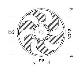 Obrázok Ventilátor chladenia motora AVA QUALITY COOLING  RT7567