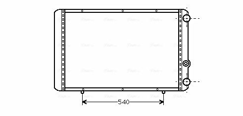 Obrázok Chladič motora AVA QUALITY COOLING  RTA2155