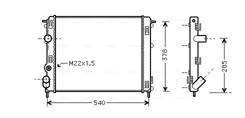 Obrázok Chladič motora AVA QUALITY COOLING  RTA2302