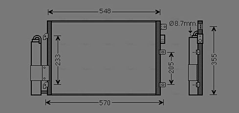 Obrázok Kondenzátor klimatizácie AVA QUALITY COOLING  RTA5275D
