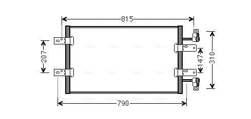 Obrázok Kondenzátor klimatizácie AVA QUALITY COOLING  RTA5451