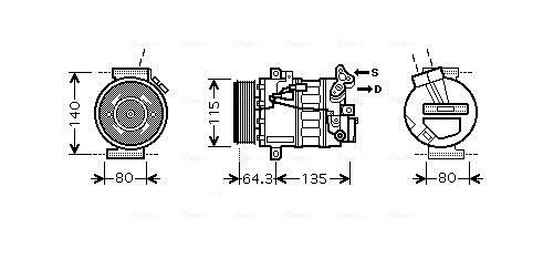 Obrázok Kompresor klimatizácie AVA QUALITY COOLING  RTAK394