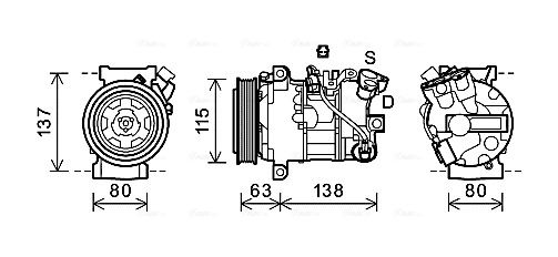 Obrázok Kompresor klimatizácie AVA QUALITY COOLING  RTAK491