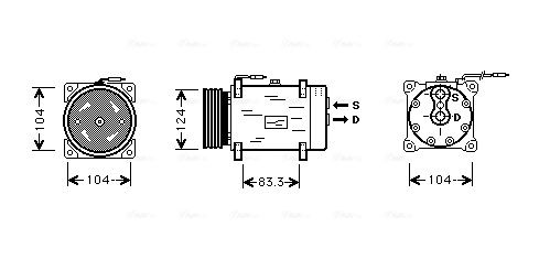 Obrázok Kompresor klimatizácie AVA QUALITY COOLING  RTK038