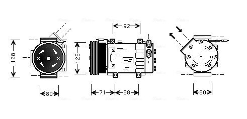 Obrázok Kompresor klimatizácie AVA QUALITY COOLING  RTK127