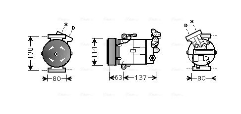 Obrázok Kompresor klimatizácie AVA QUALITY COOLING  RTK437
