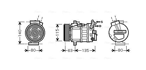 Obrázok Kompresor klimatizácie AVA QUALITY COOLING  RTK486