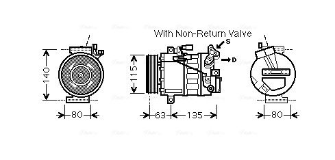 Obrázok Kompresor klimatizácie AVA QUALITY COOLING  RTK487