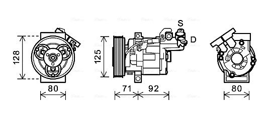 Obrázok Kompresor klimatizácie AVA QUALITY COOLING  RTK495