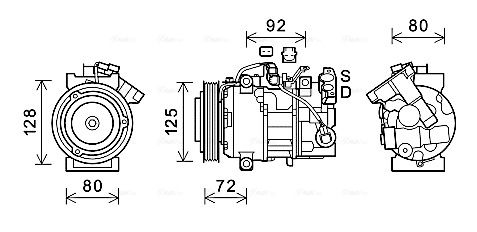 Obrázok Kompresor klimatizácie AVA QUALITY COOLING  RTK628
