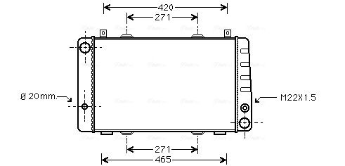 Obrázok Chladič motora AVA QUALITY COOLING  SA2009