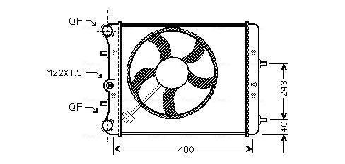 Obrázok Chladič motora AVA QUALITY COOLING  SAA2013