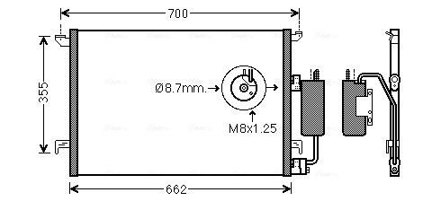 Obrázok Kondenzátor klimatizácie AVA QUALITY COOLING  SB5060D