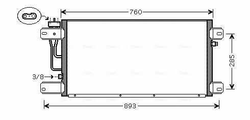 Obrázok Kondenzátor klimatizácie AVA QUALITY COOLING  SC5019