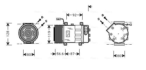 Obrázok Kompresor klimatizácie AVA QUALITY COOLING  SCAK016