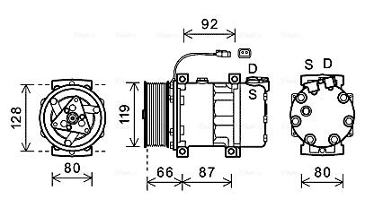 Obrázok Kompresor klimatizácie AVA QUALITY COOLING  SCAK040