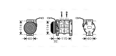 Obrázok Kompresor klimatizácie AVA QUALITY COOLING  SZAK110