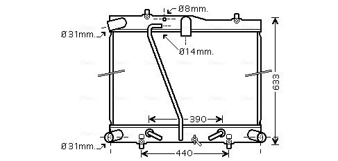 Obrázok Chladič motora AVA QUALITY COOLING  TO2434
