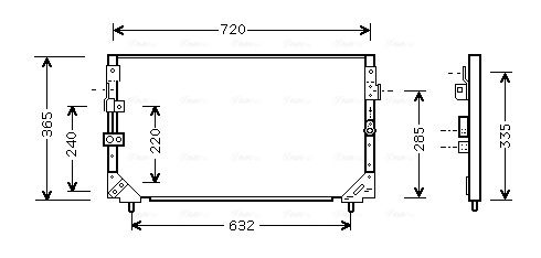 Obrázok Kondenzátor klimatizácie AVA QUALITY COOLING  TO5006