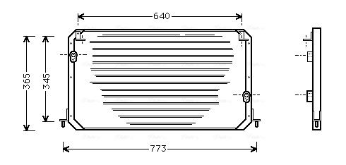 Obrázok Kondenzátor klimatizácie AVA QUALITY COOLING  TO5192