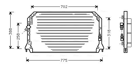 Obrázok Kondenzátor klimatizácie AVA QUALITY COOLING  SU5115D
