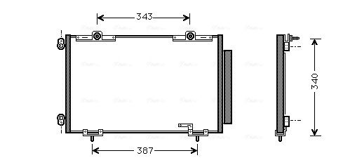 Obrázok Kondenzátor klimatizácie AVA QUALITY COOLING  TO5266D