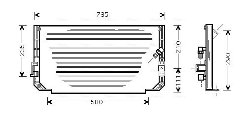 Obrázok Kondenzátor klimatizácie AVA QUALITY COOLING  TO5279