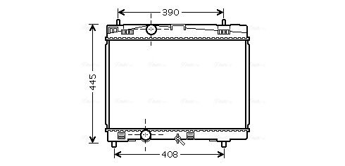 Obrázok Chladič motora AVA QUALITY COOLING  TOA2357