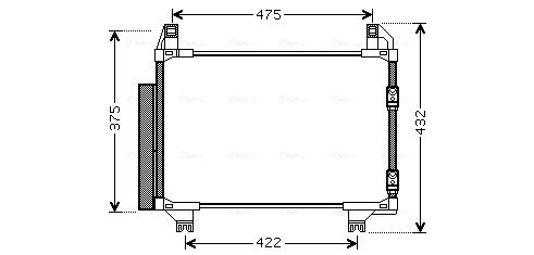 Obrázok Kondenzátor klimatizácie AVA QUALITY COOLING  TOA5404D
